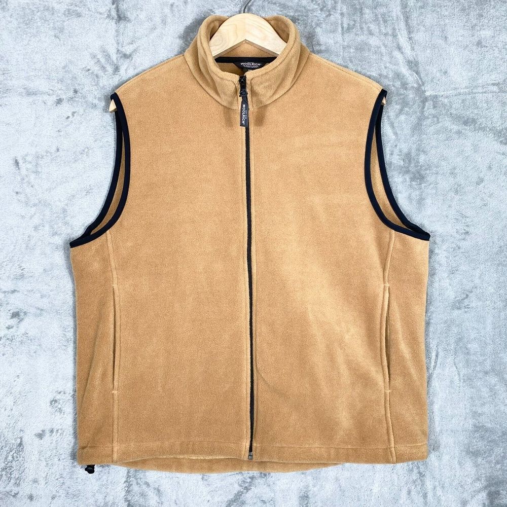 Woolrich Vest Mens Large Beige Hiking‎ Outdoor Camp